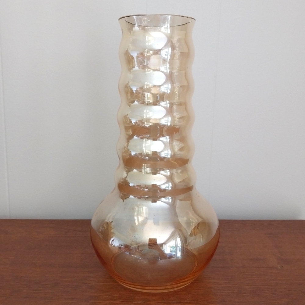Vintage Luster Glass Vase